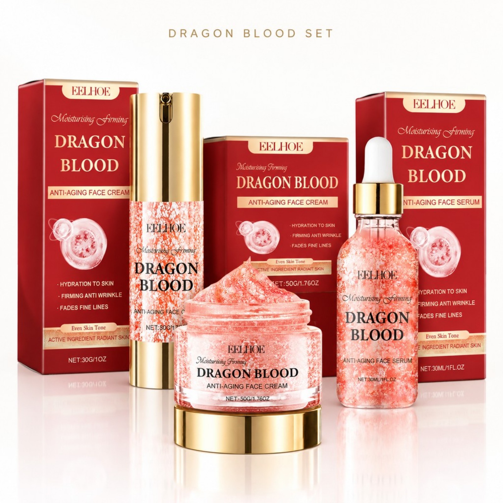 Luxury Skincare Brands - ชุดผลิตภัณฑ์ดูแลผิวหน้า ดราก้อนบลัด ช่วยให้ผิวกระจ่างใส กระชับ ลดเลือนริ้วรอย เซรั่มปรับสีผิวให้สม่ำเสมอ